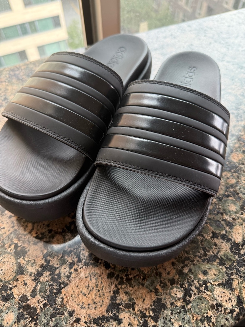 adidas Women’s Black Padded Slide Sandals